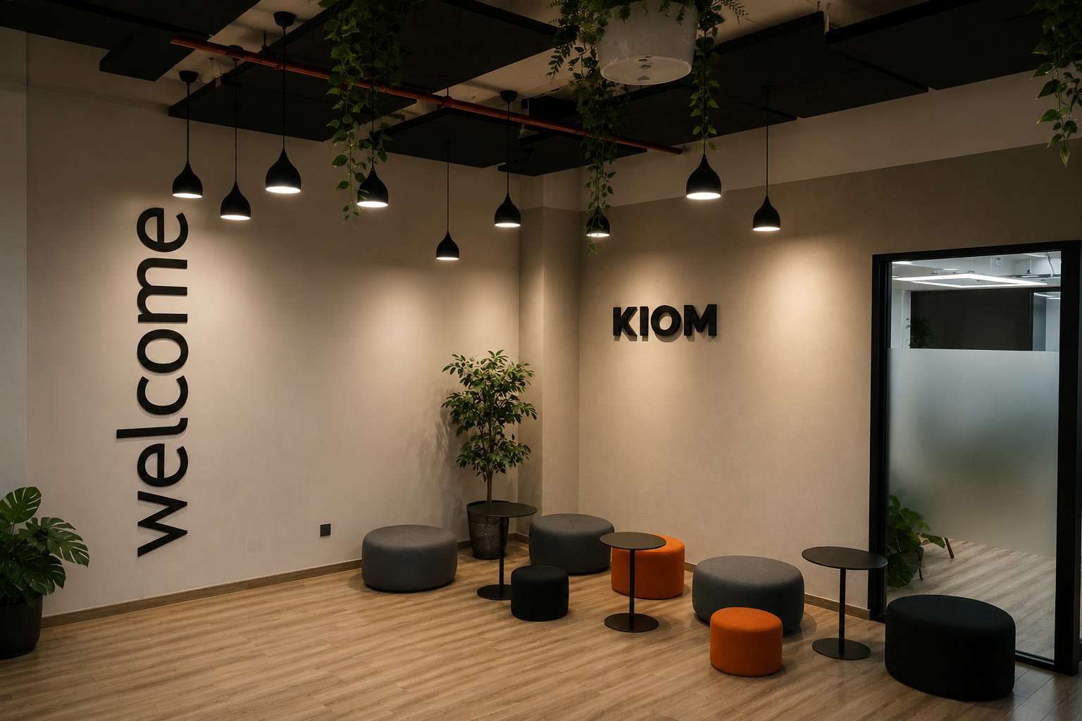 Entrada do escritório KIOM em Shenzhen